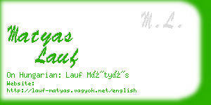 matyas lauf business card